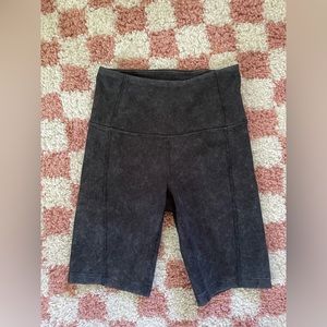 Zella dark grey rubbed biker shorts
